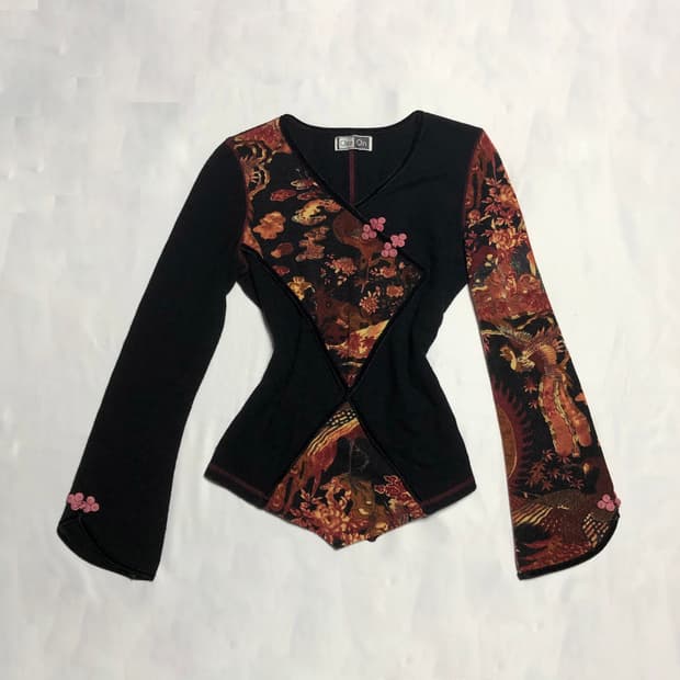 오즈온 차이나 니트 블랙