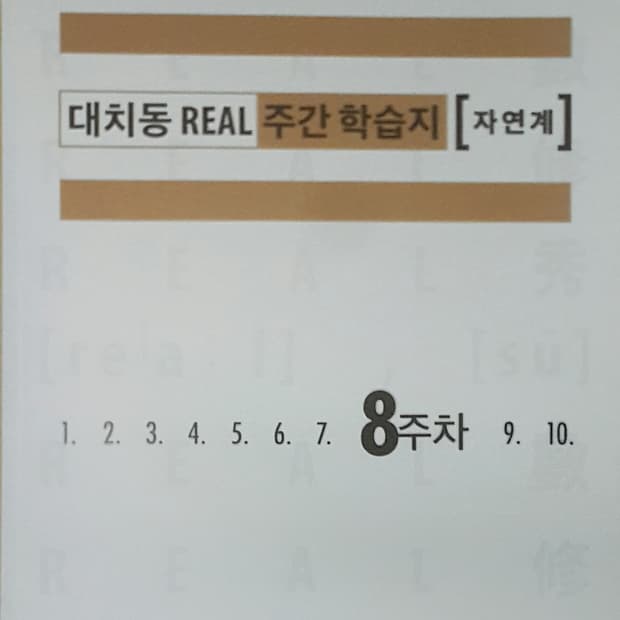 수능 수학 삽자루 대치동 리얼 주간 학습지 자연계 8주차