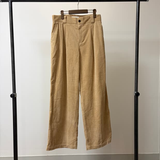 (L) ethos 에토스 베이지 와이드 코듀로이 팬츠