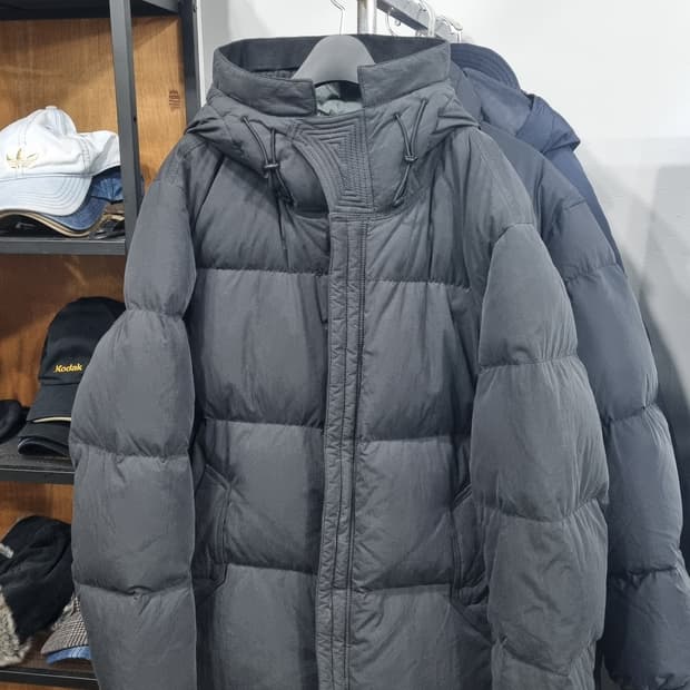 헤지스 거위털 패딩 차콜 105size 컨디션9/10