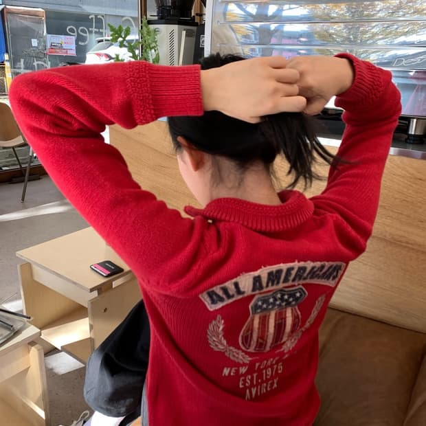 아비렉스 우먼 풀 니트 집업