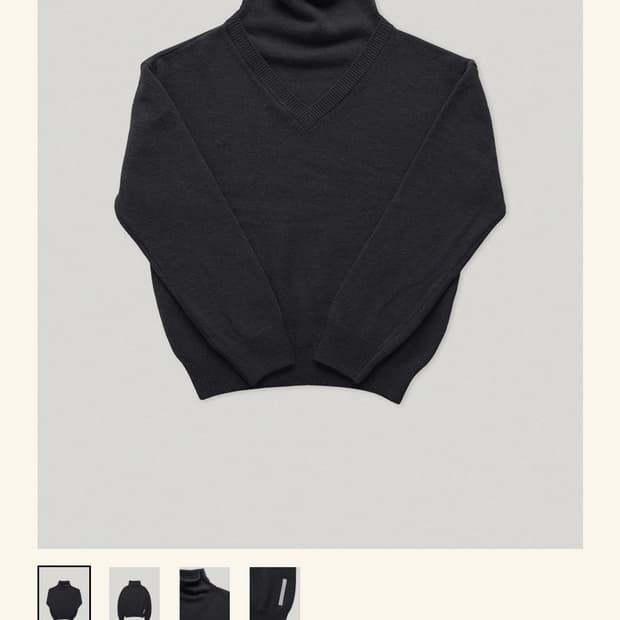 스무드무드 Charcoal Mails Layered Knit