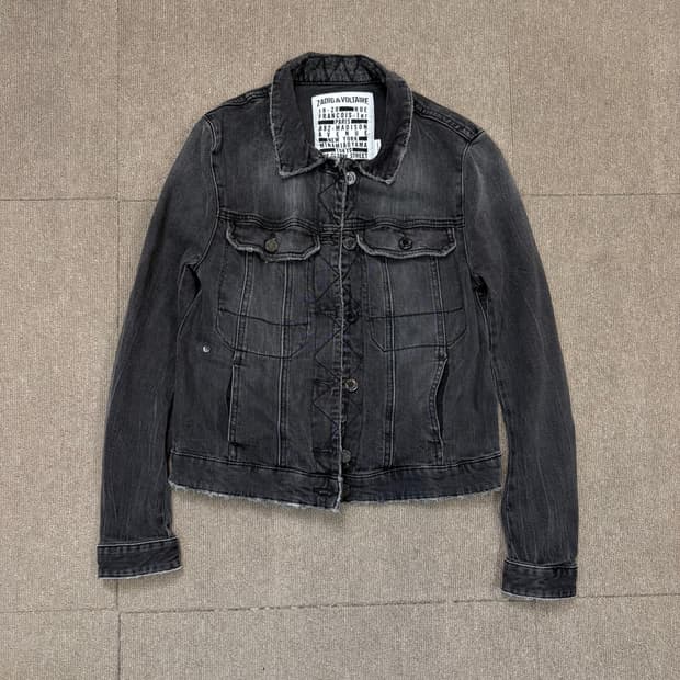 Zadig&Voltaire 자딕앤볼테르 우먼스 블랙 빈티지 데님자켓 S