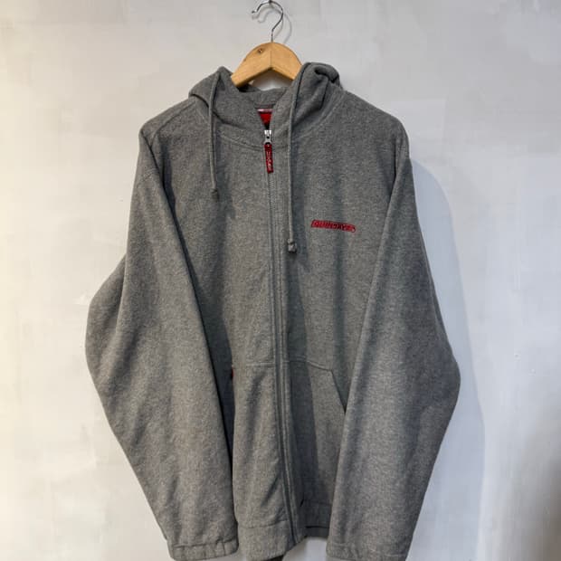 퀵실버 그레이 플리스 후드집업