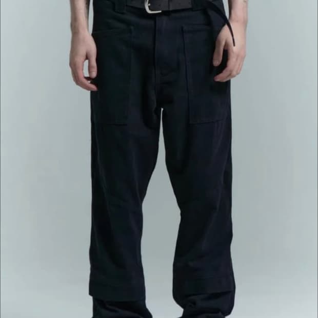 플라스틱 프로덕트 웨이브 지퍼 팬츠 L