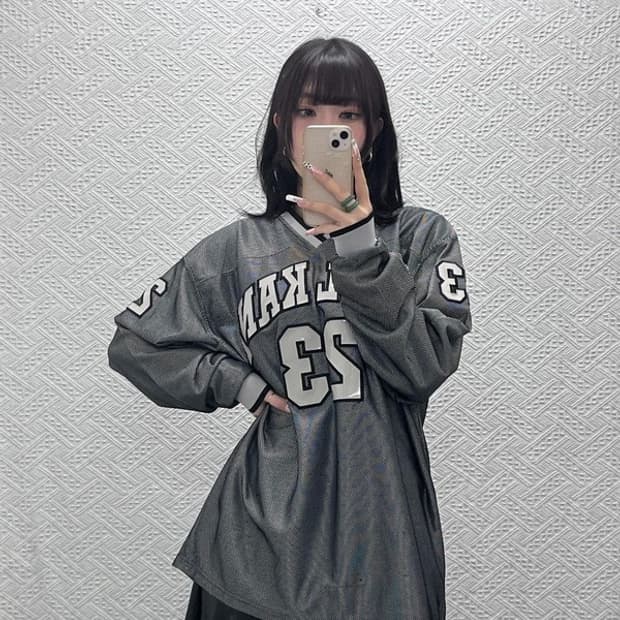 칼 카니 올드스쿨 펑크 블록코어 매쉬 져지 롱슬리브 M C11279