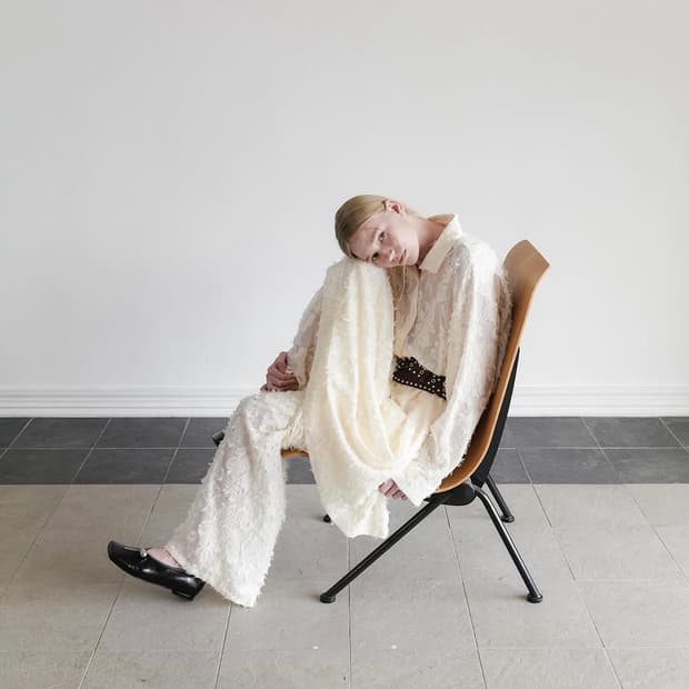 에핑글러 sheer jacquard shirt, skirt 셋업