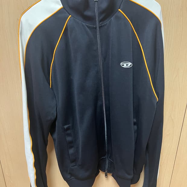 디젤 S-라록 슬리브 밴드 트랙 자켓 블랙