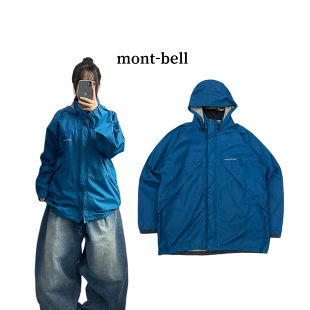 몽벨 고프코어 고어텍스 바람막이 자켓 블루