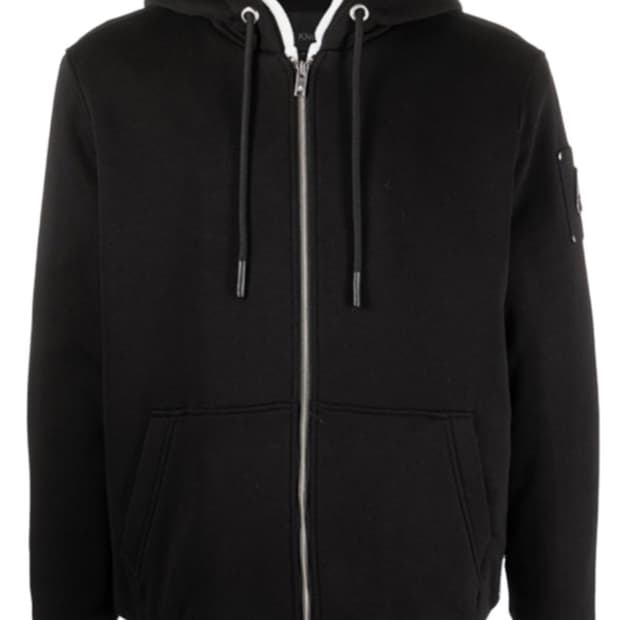 무스너클 클래식 버니 3 화이트 라이닝 후드 집업 블랙 - 22FW