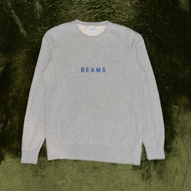 [L] BEAMS 빔즈 MADE IN JAPAN 로고 스웻셔츠