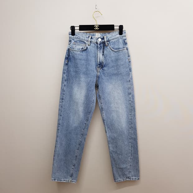 토템 워싱 데님 팬츠 스트레이트핏 (25/30)