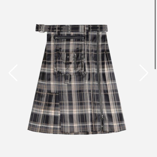 Vacant ajess layered long skirt gray