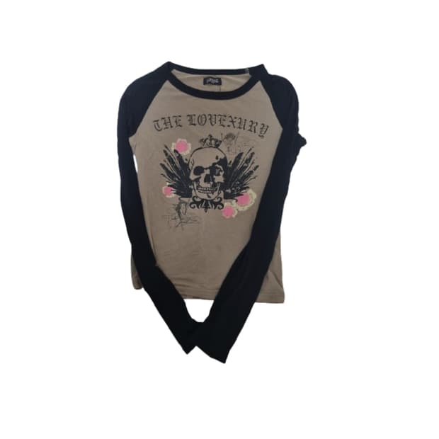 zidoy 일본 빈티지 y2k 펑크 딱붙티 롱슬리브리스