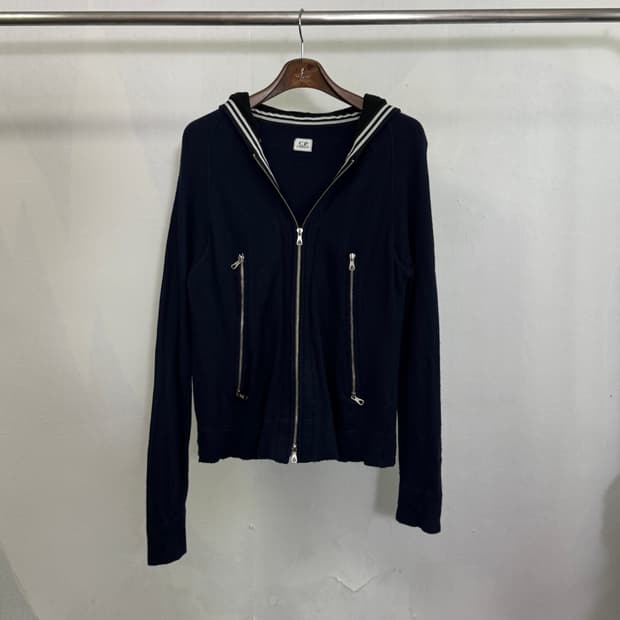C.P comany goggle hoodie zip wool