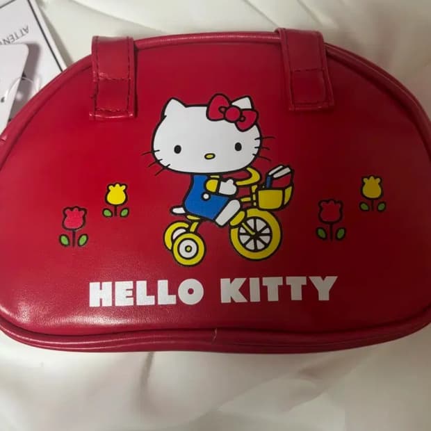 헬로키티 레트로 미니 보스턴 도트백 숄