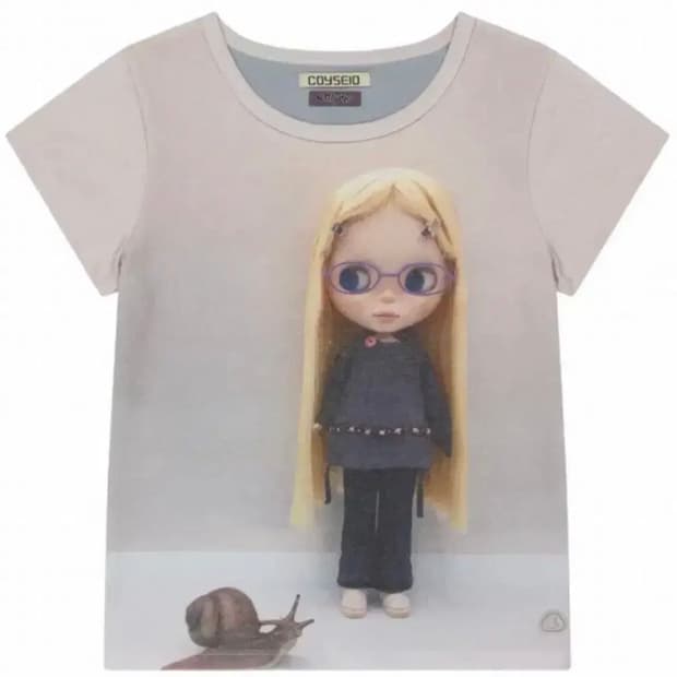 coyseio 코이세이오 브라이스 그래픽 티셔츠 라이트블루