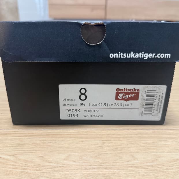 오니츠카타이거 화이트 실버(d508k-0193) 스니커즈(260) 새상품