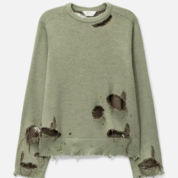 (네고가능) ANCELLM DAMAGE KNIT 안셀름 데미지 니트