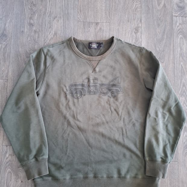 XL RRL 더블알엘 빈티지 트럭 프린팅 맨투맨