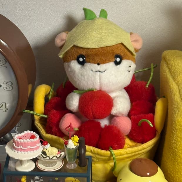 고전산리오 코로코로쿠리링 앵두 쿠리링 인형