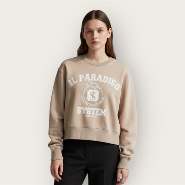 F/ 시스템 21-22FW 프린팅 로고 맨투맨