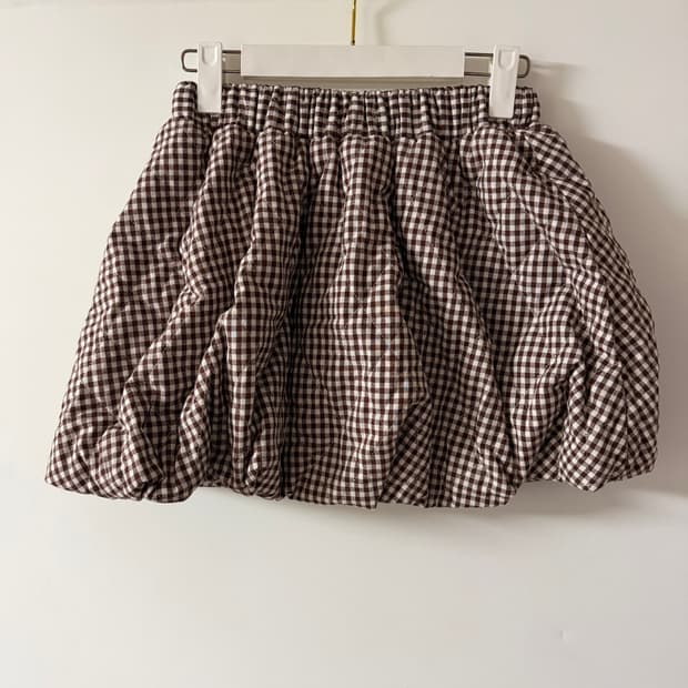 새상품 여자 누빔 스커트 (브라운)