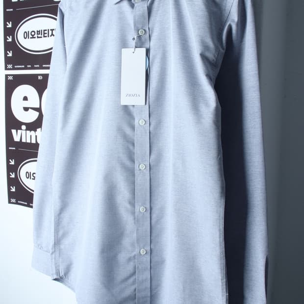 (L-XL) 지오지아 셔츠 남방 새상품 무지 연블루 놈코어-H35265