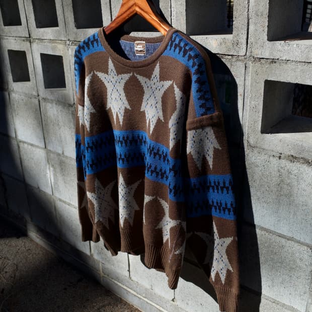 80’s Issey miyake jacquard knit sweater