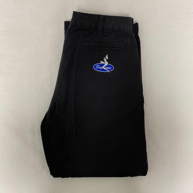 슈프림 Supreme 핀업걸 치노 팬츠 바지 블랙 34