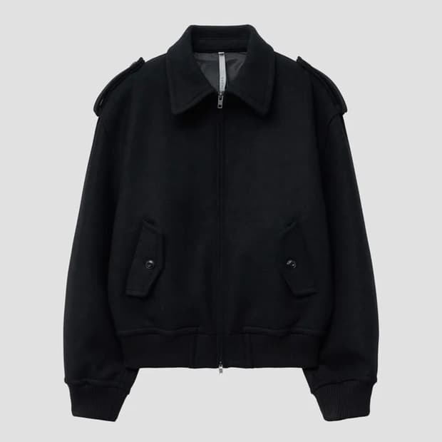 헤비 울 오버사이즈 블루종 (블랙)