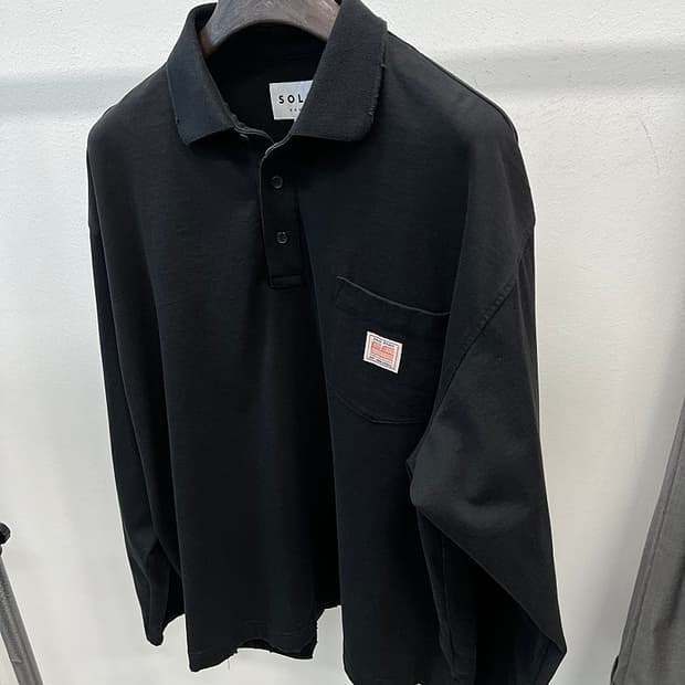 105) 솔리드옴므 25ss 데미지 카라 맨투맨 