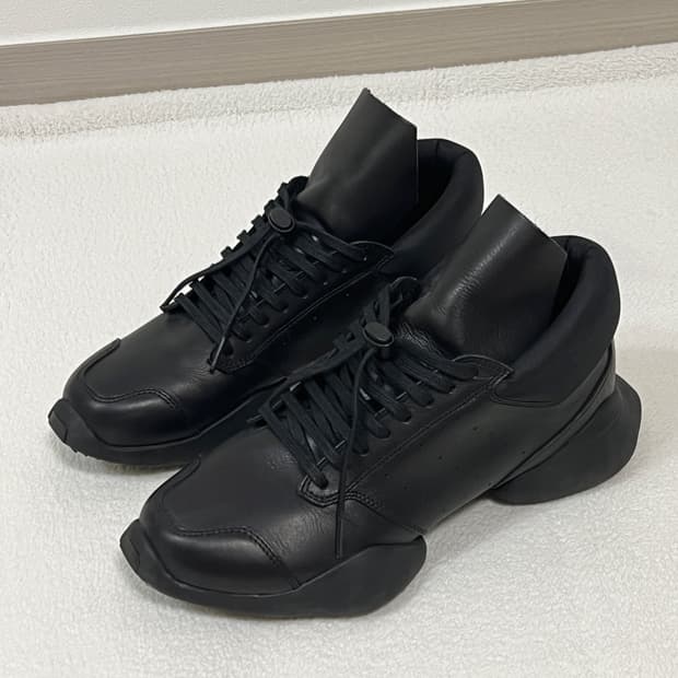 릭오웬스 아디다스 러너 레더 트리플 블랙