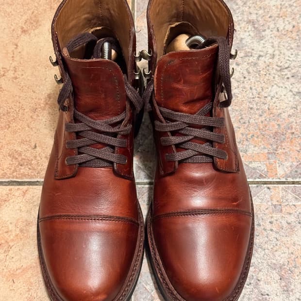 J.Crew Kenton Leather Cap-toe Boots