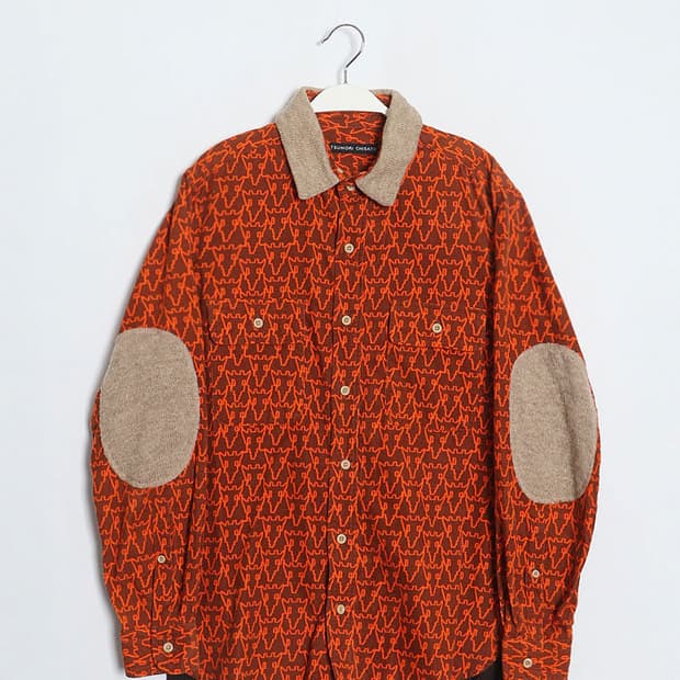 츠모리 치사토 코듀로이 레이어드 셔츠