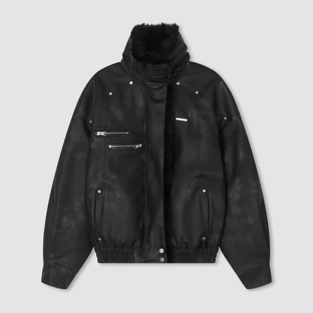 에트오소메 무스탕 퍼 점퍼(블랙) 판매