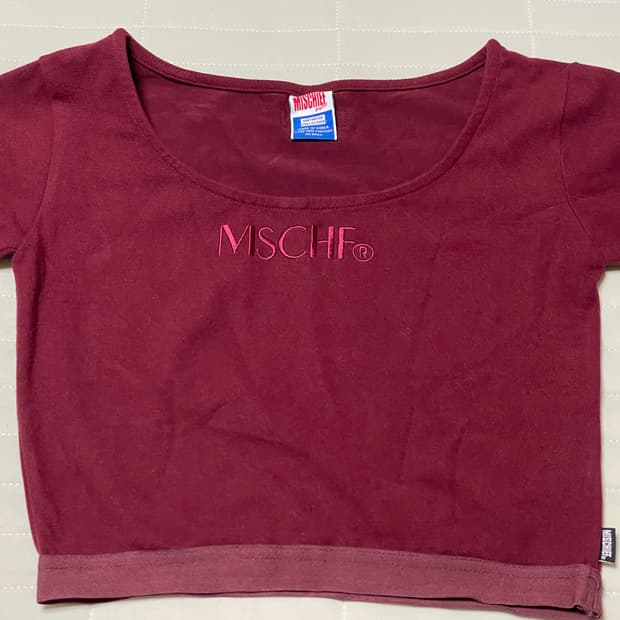 [새상품]구버전 미스치프 18fw 핏티드 웨이스트 밴드 버건디 M
