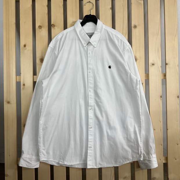 (XL) 칼하트 WIP 매디슨 솔리드 화이트 셔츠