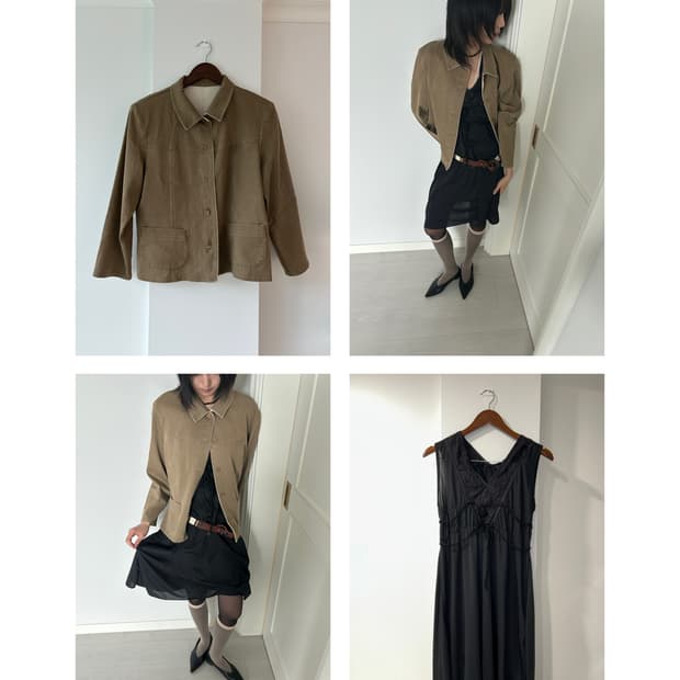 Olive Green Pocket Jacket / 빈티지 자켓