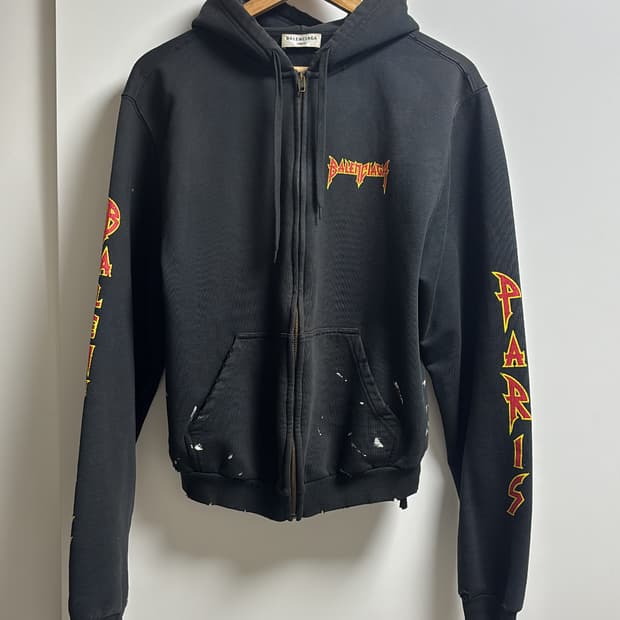 발렌시아가 메탈리카 후드집업 s사이즈