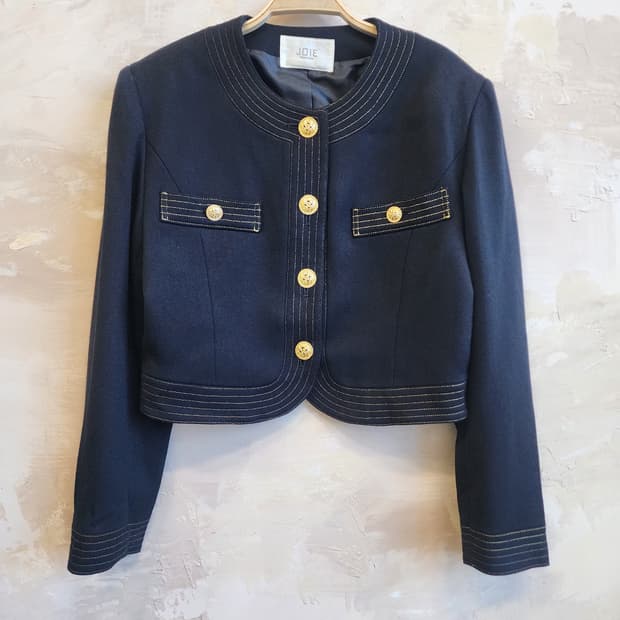 일본빈티지 울 블랙 자켓 