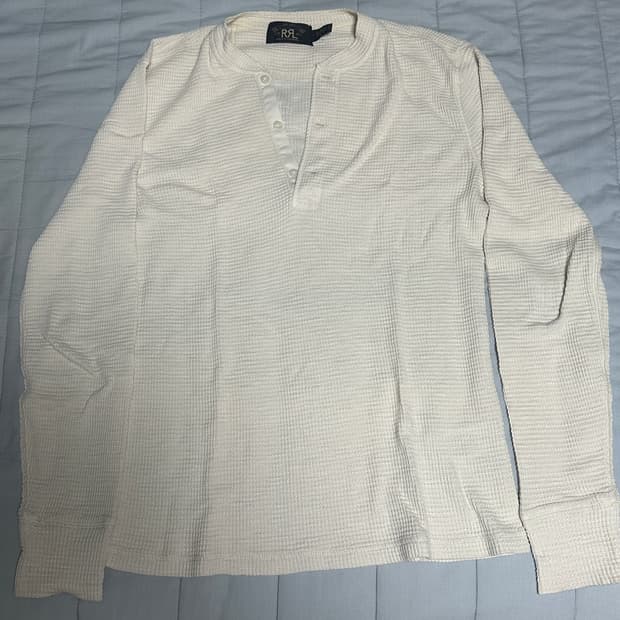 [S] RRL 더블알엘 와플 헨리넥 아이보리