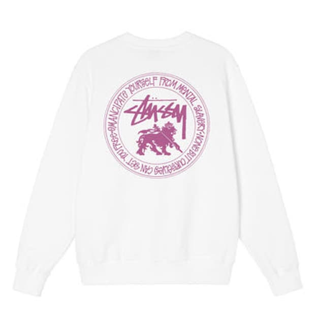 [M] 스투시 Rasta Dot Crew White