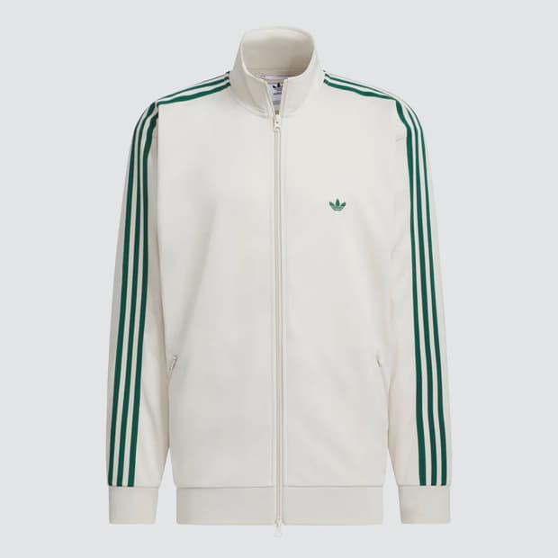 아디다스 져지 BB트랙탑 라이트베이지:그린 M