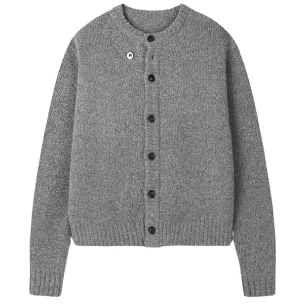 (L) 토니웩 알파카 가디건 멜란지 그레이 TONYWACK