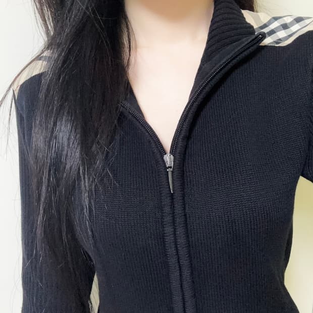 버버리 런던 울 코튼 니트 집업 후드집업 아베크롬비홀리스터폴로빅포니