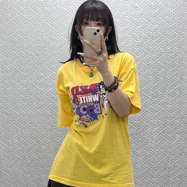 베티붑 올드스쿨 레트로 키치 90's 프린팅 반팔티 F C10981