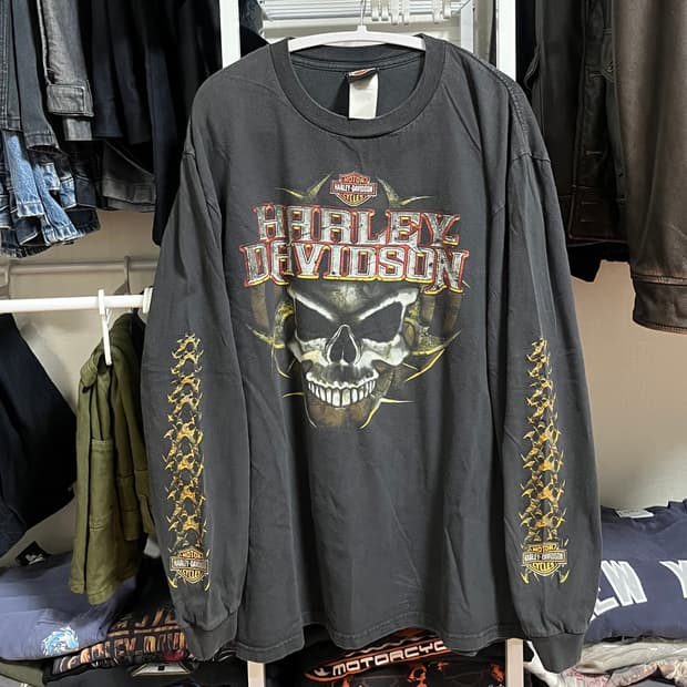 Harley Davidson Skull Long Sleeve