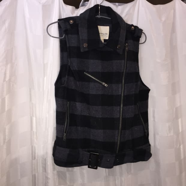 Heritage 1981 고스펑크 고딕 갸루 슈가슈가룬 체크 vest