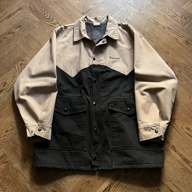 [XL]80's Made in USA 요크 캔버스 블랭킷 워크자켓